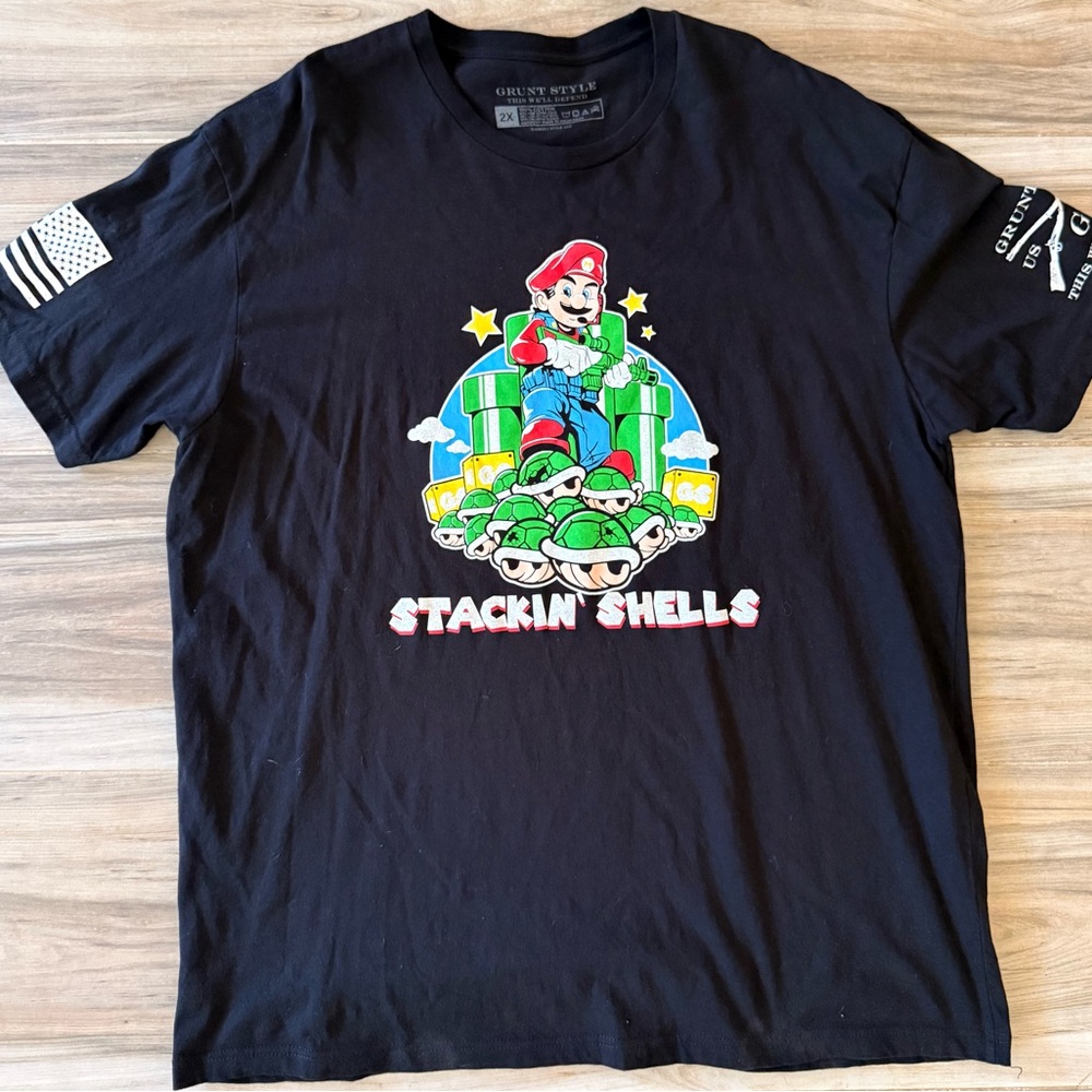 Grunt Style Black 'Stackin Shells' Graphic Tee - image 1